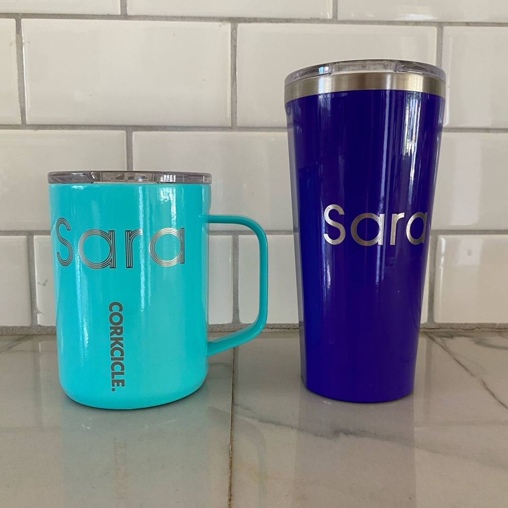 Corkcicle • Aqua and Purple Travel Mug & Tumbler